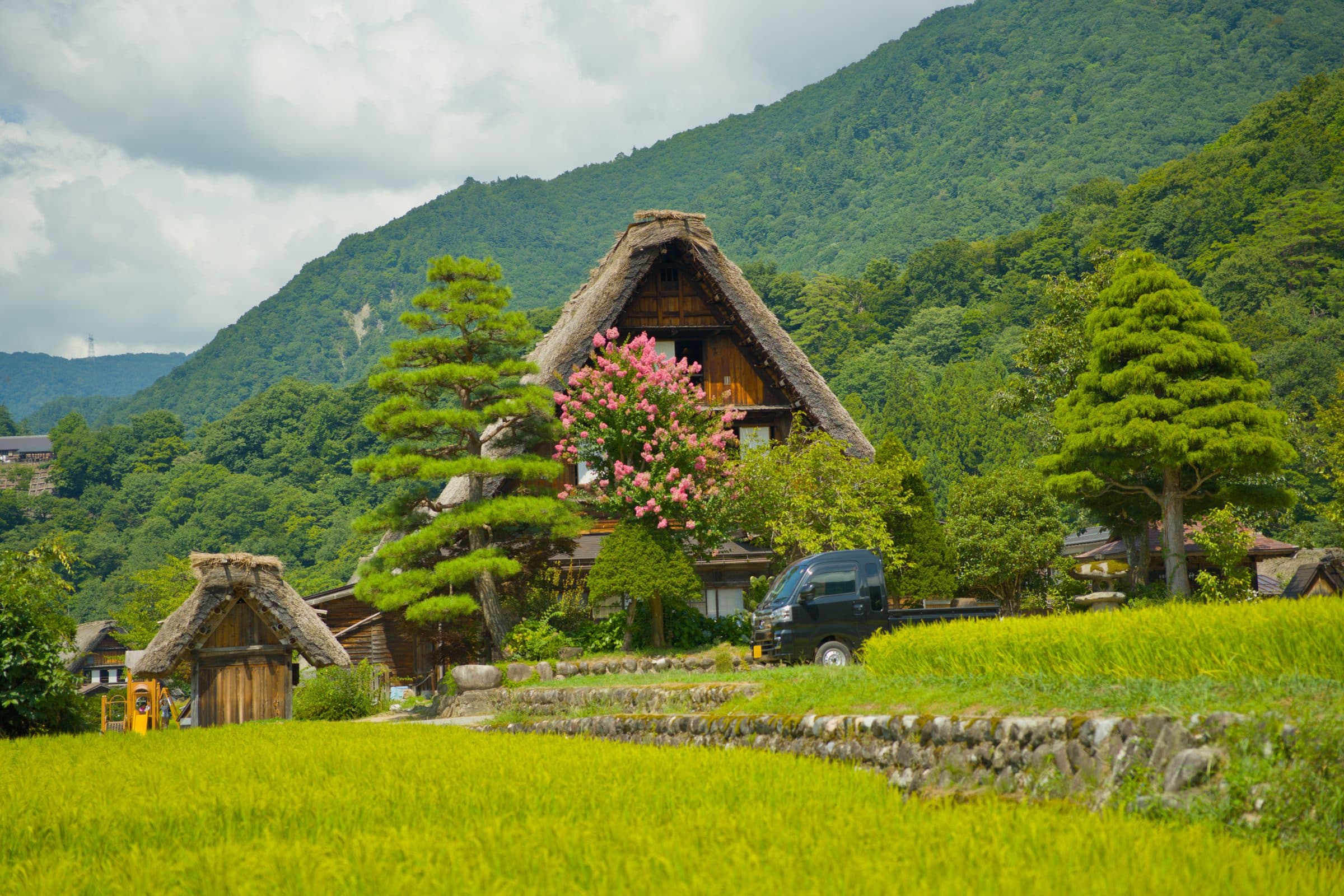 A thatched farmhouse in Shirakawa-go