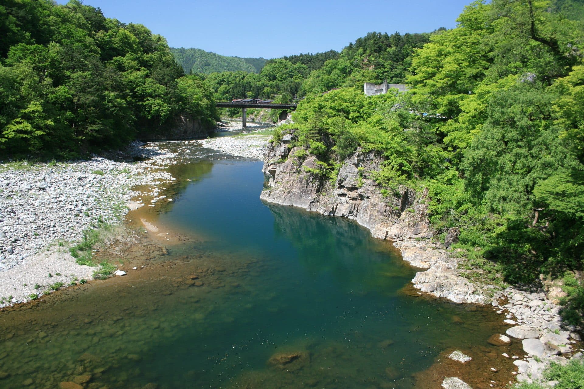Riding along the Sho River valley
