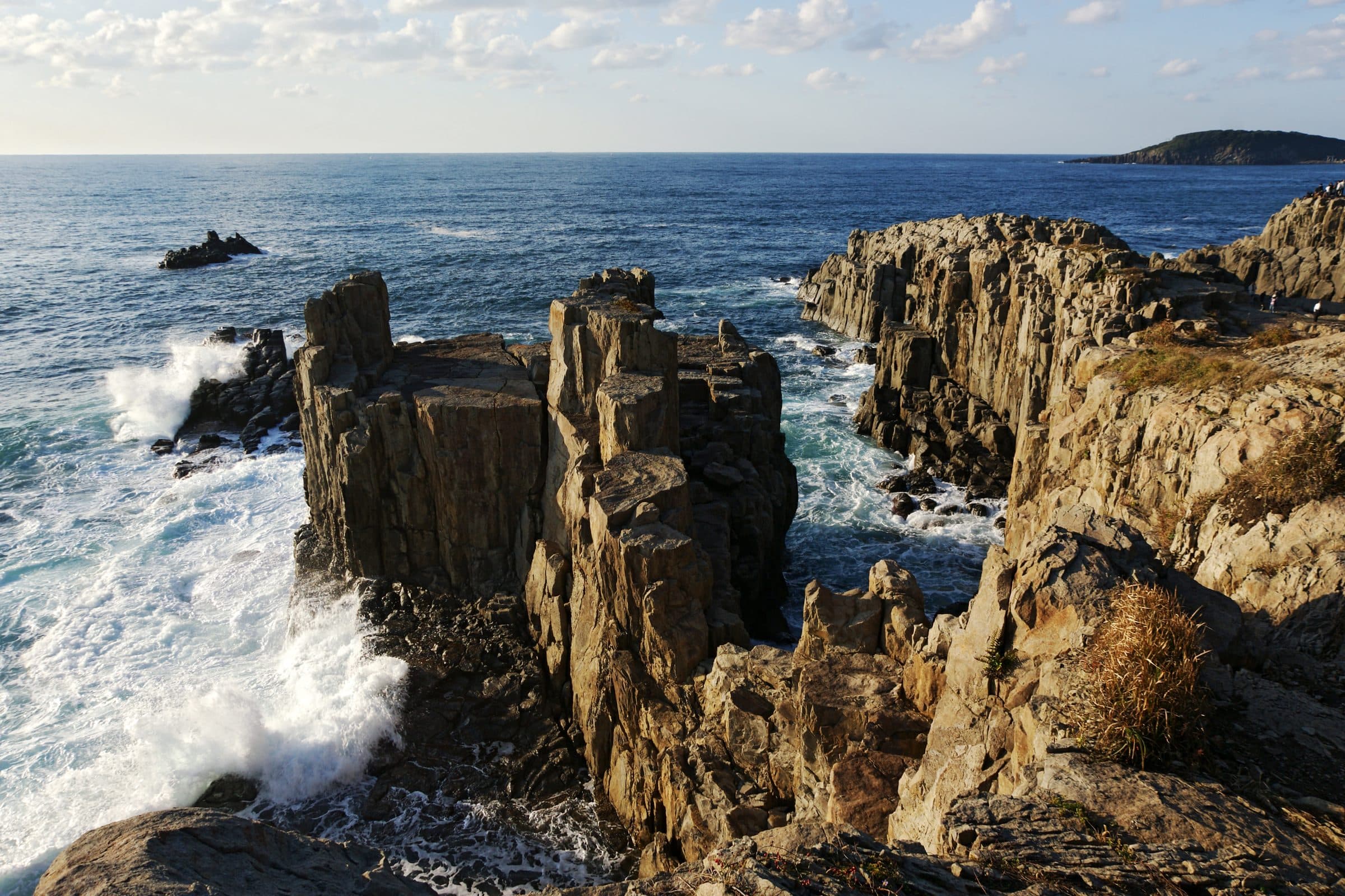 The basalt cliffs of Tojinbo