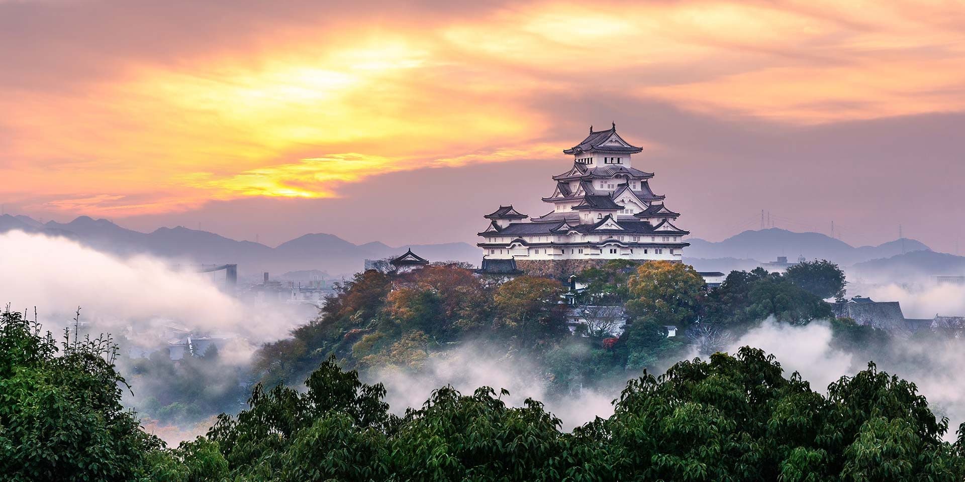 Himeji Castle at dawn