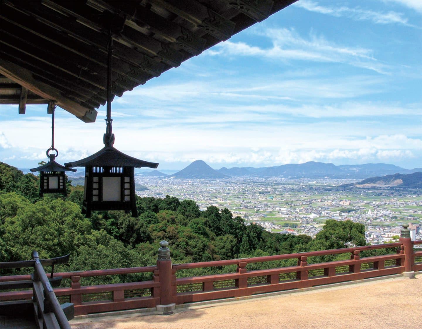 The view from Kotohira-gu over the Sanuki plain