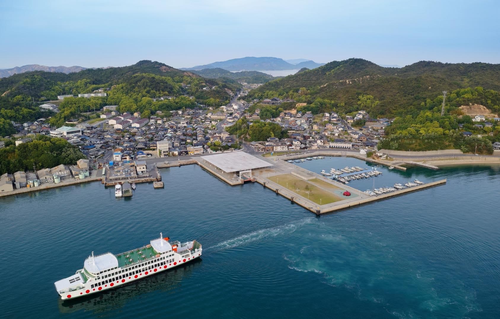Naoshima's harbour and the car ferry